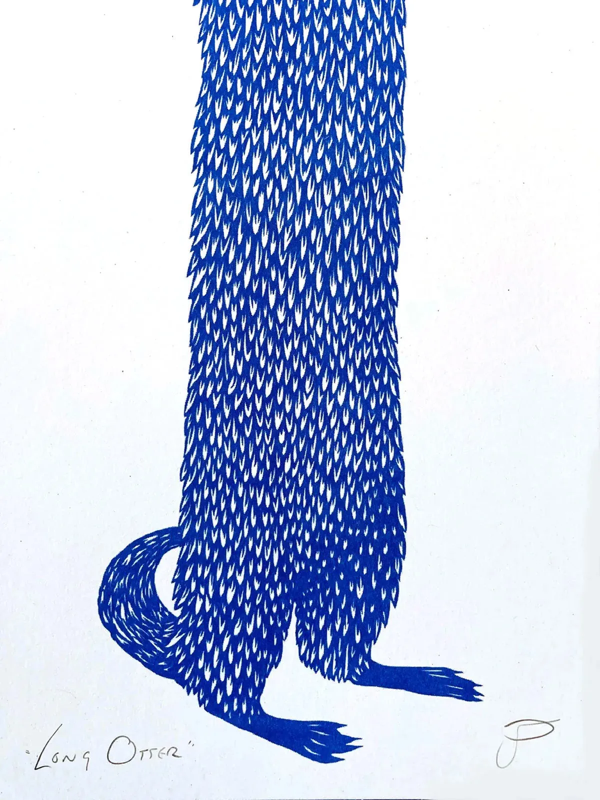 Long Otter: Artistic Riso Print