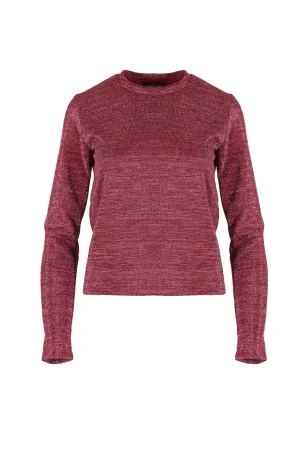 Lucy Lurex Top Pink in Metallic Polyester