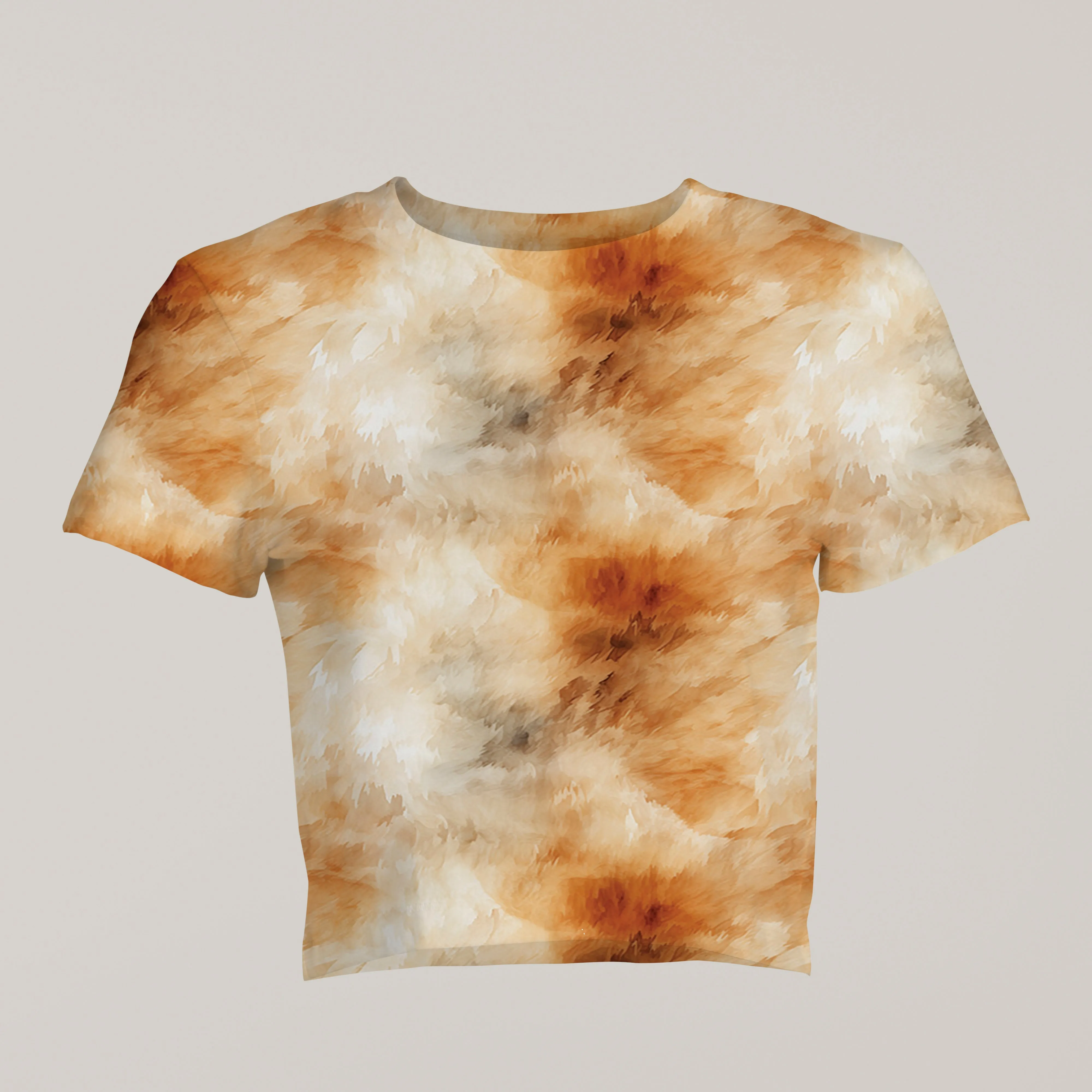 Majestic Power Lion Print Crop Top