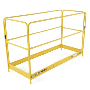 MetalTech Versatile 6 Ft. Metal Guardrails System Accessory Baker Style for Select Jobsite Series Scaffolding Platform with Non-Slip Deck