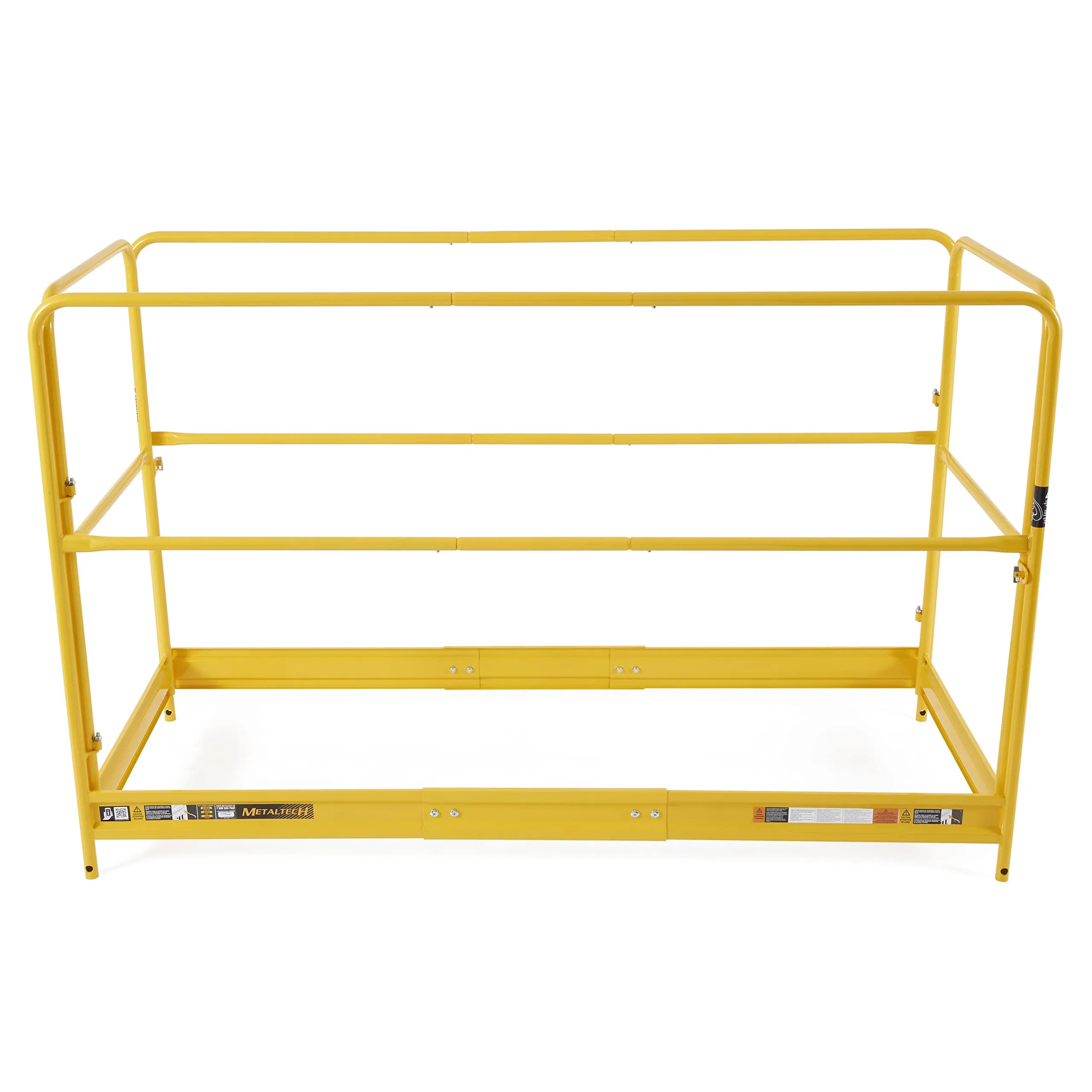 MetalTech Versatile 6 Ft. Metal Guardrails System Accessory Baker Style for Select Jobsite Series Scaffolding Platform with Non-Slip Deck