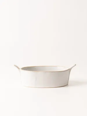 Oval Stoneware Dish with Handles
