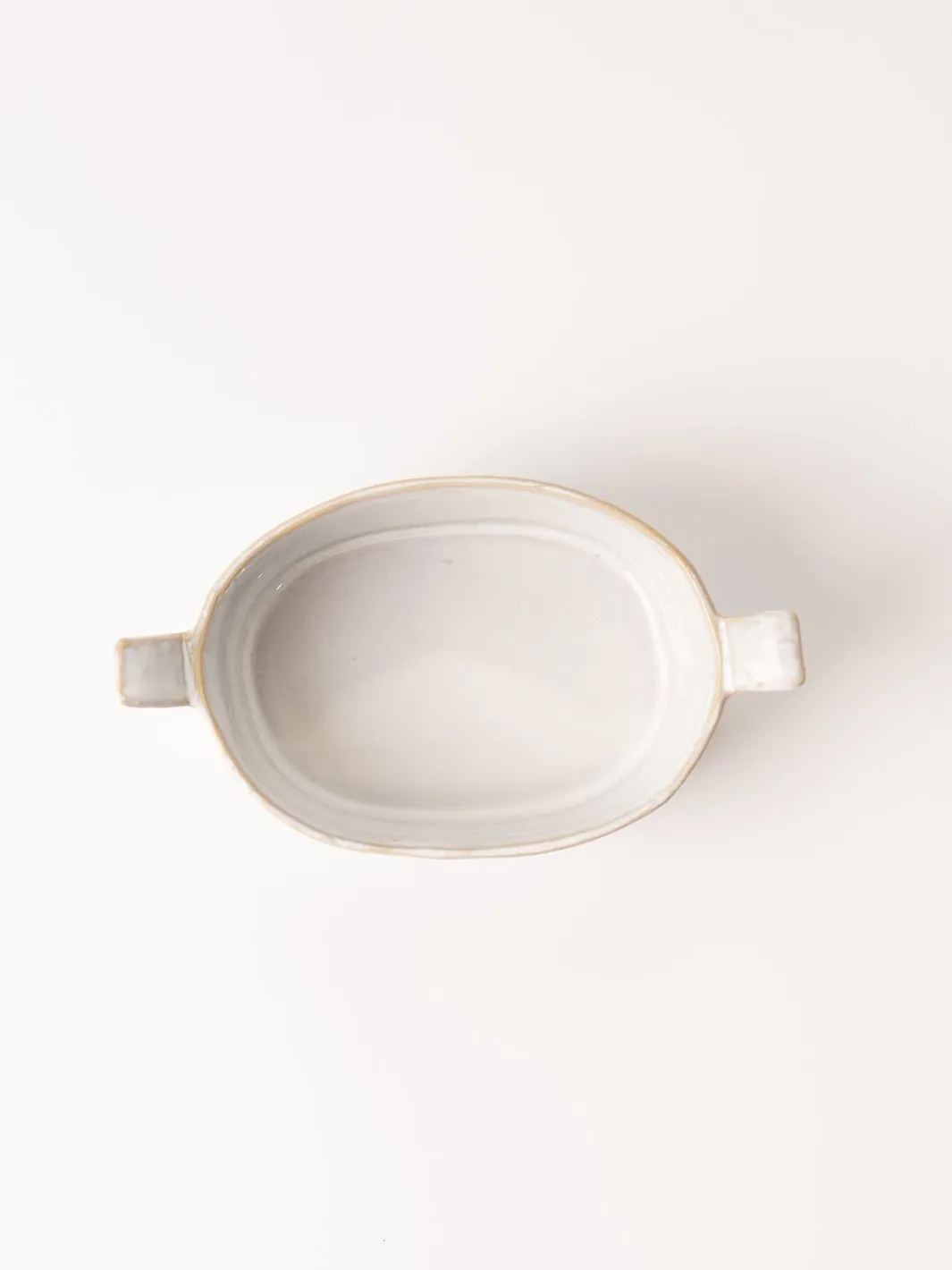 Oval Stoneware Dish with Handles