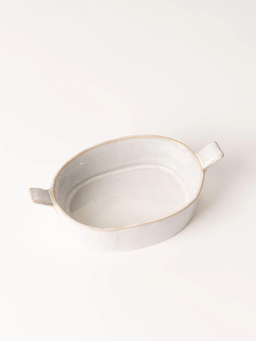 Oval Stoneware Dish with Handles