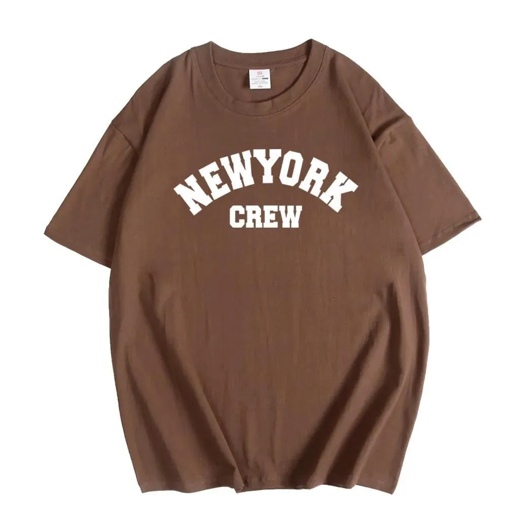 Oversized Bold Letter Graphic Women's Tee: Trendy Summer Shirt