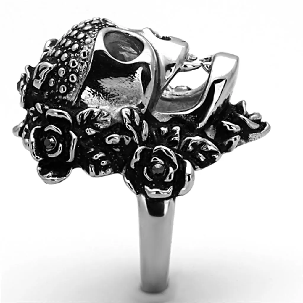 Ring Top GRD Crystal Black Diamond TK1203 for Unisex Style Stainless