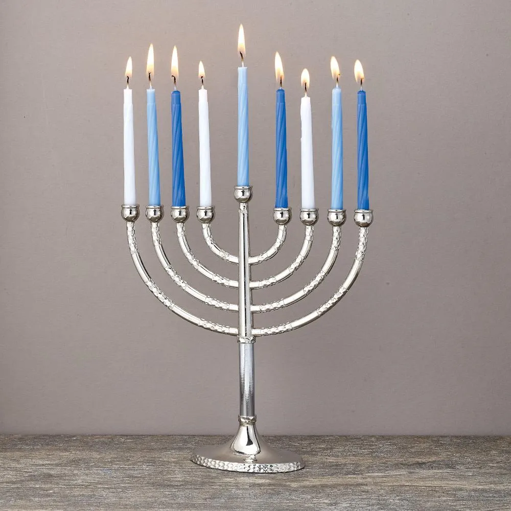 Rite Lite Classic Elegance Menorah with Hammered Accents