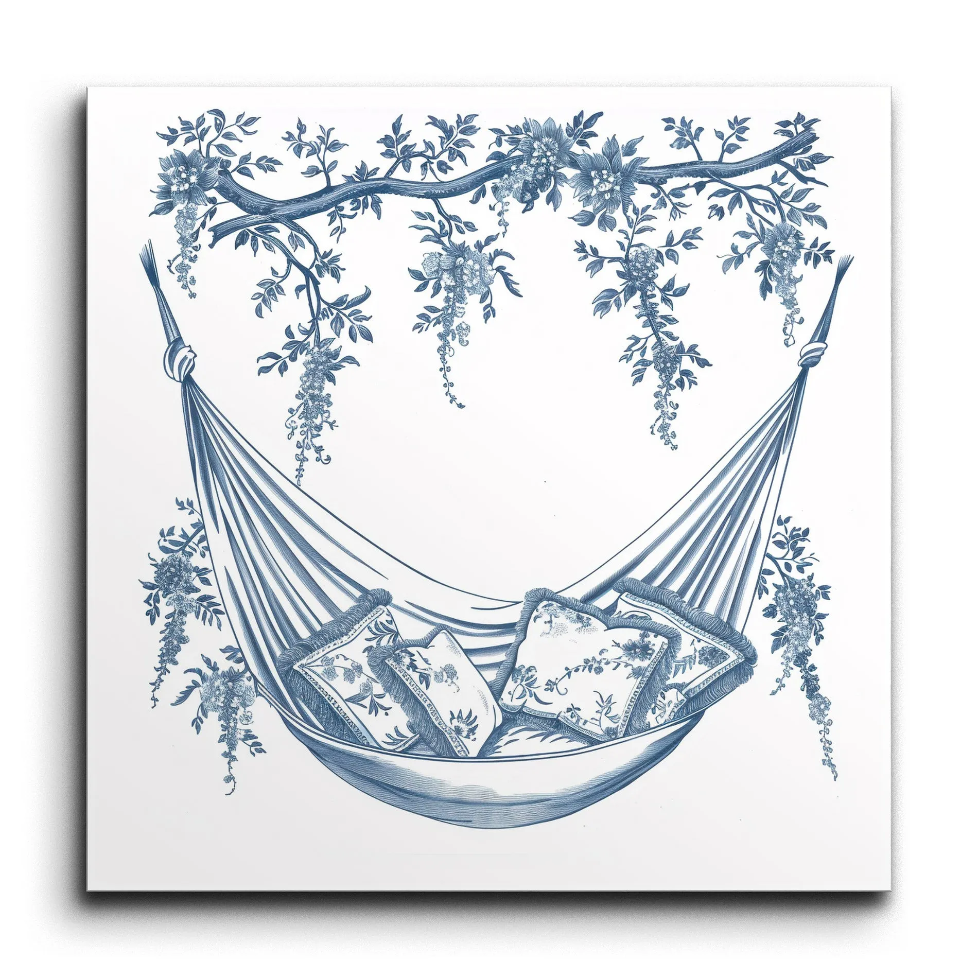 Serene Hammock in Monochromatic Blue