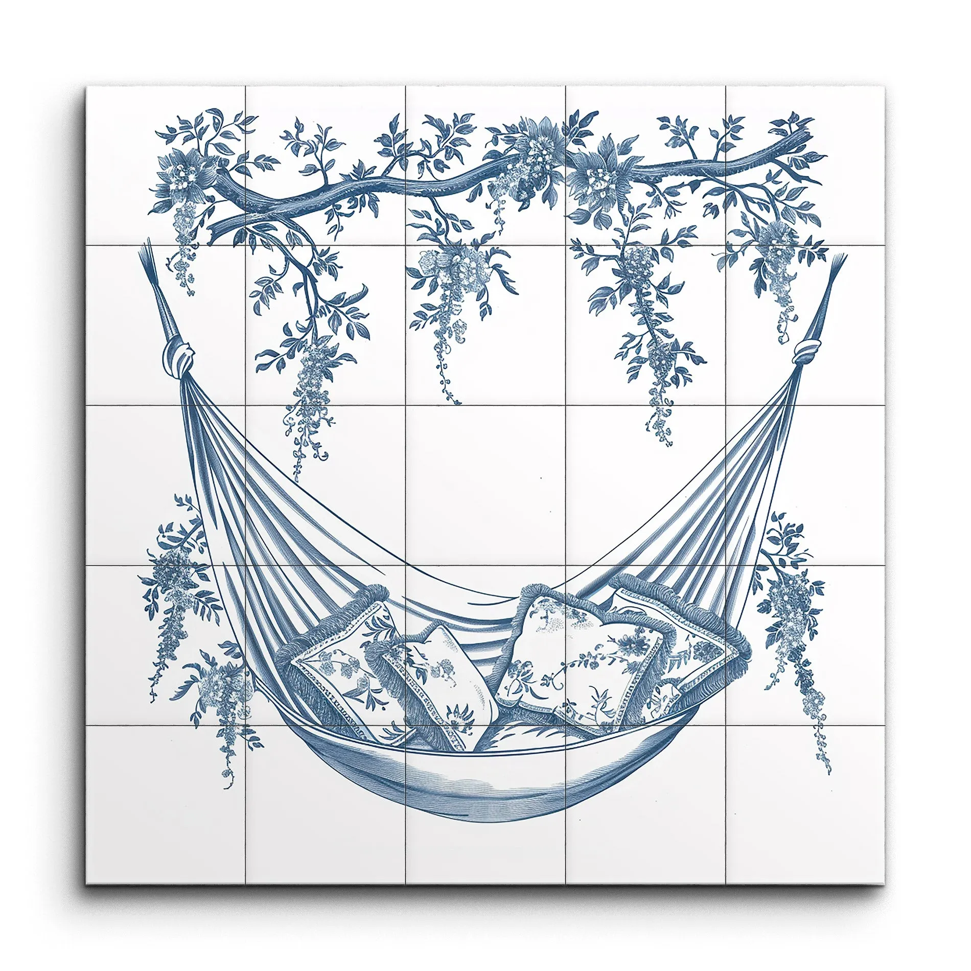 Serene Hammock in Monochromatic Blue