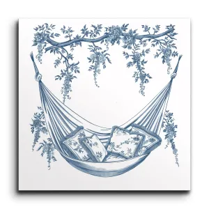 Serene Hammock in Monochromatic Blue