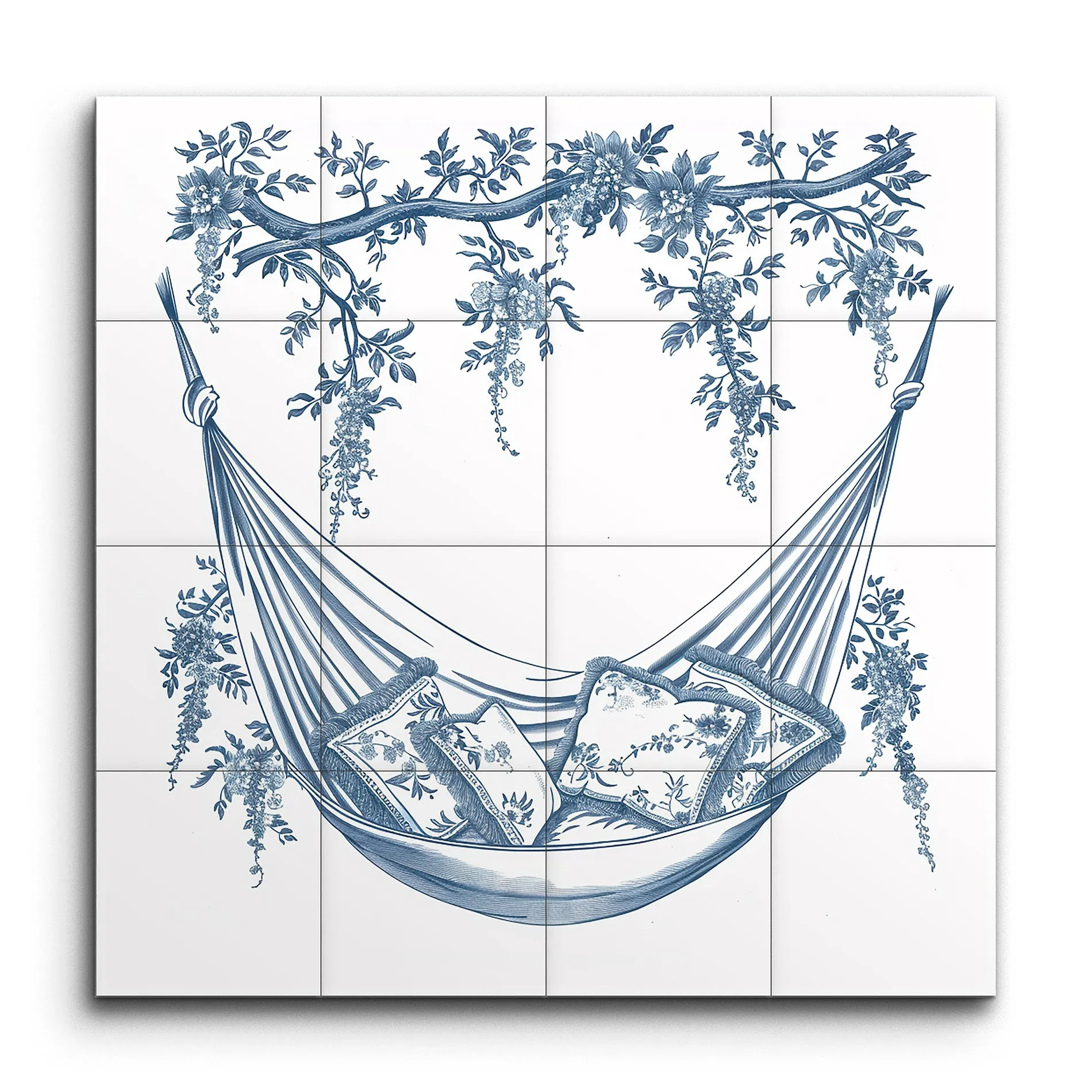 Serene Hammock in Monochromatic Blue