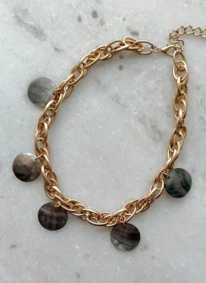 Shell Disc Chain Necklace