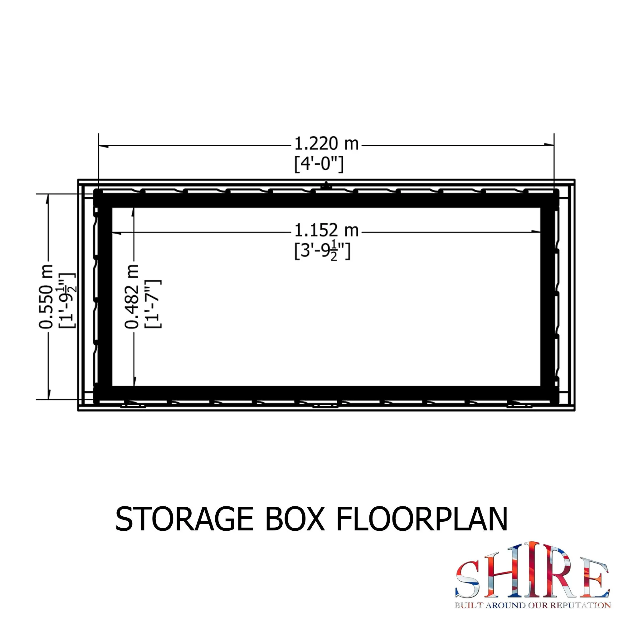 Shire Sherringham 4' 3" x 1' 11" Flat Garden Store - Premium Dip Treated Shiplap