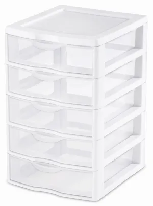 Sterilite 5 Drawer Unit Small – White