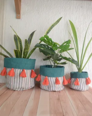 Teal Drama Planter