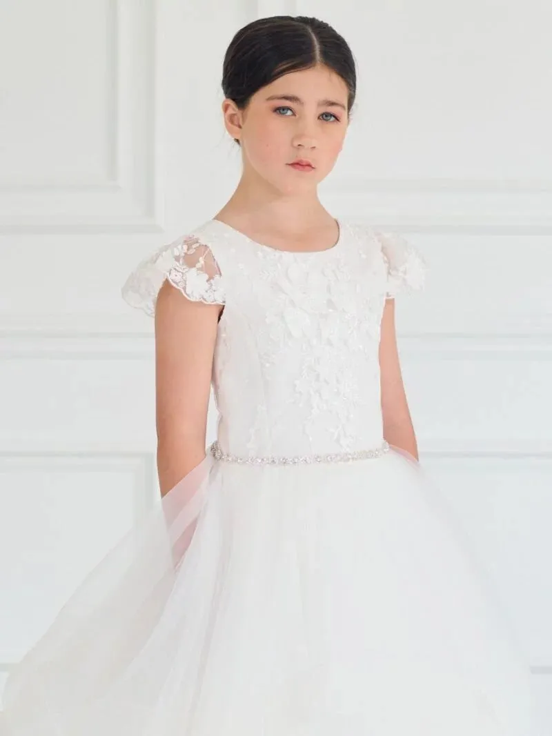 Teter Warm Cascading Flower Bodice Dress