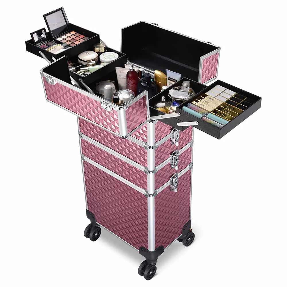 TheLAShop Rolling Makeup Case for Makeup Nail Artist Hairstylist