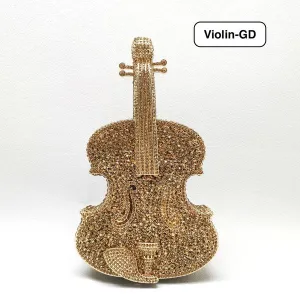 Violin-Gd Women Clutch Evening Bag