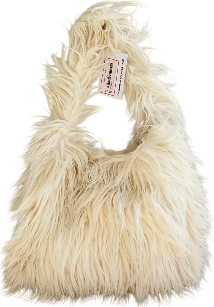 Weekday White Maddie Faux Fur Bag