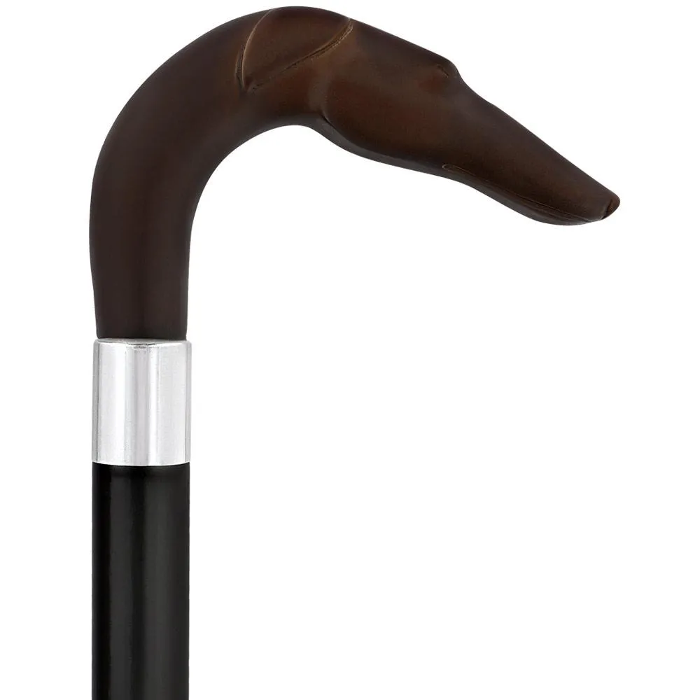 Whippet Dog Crook Cane: Unique Style & Design