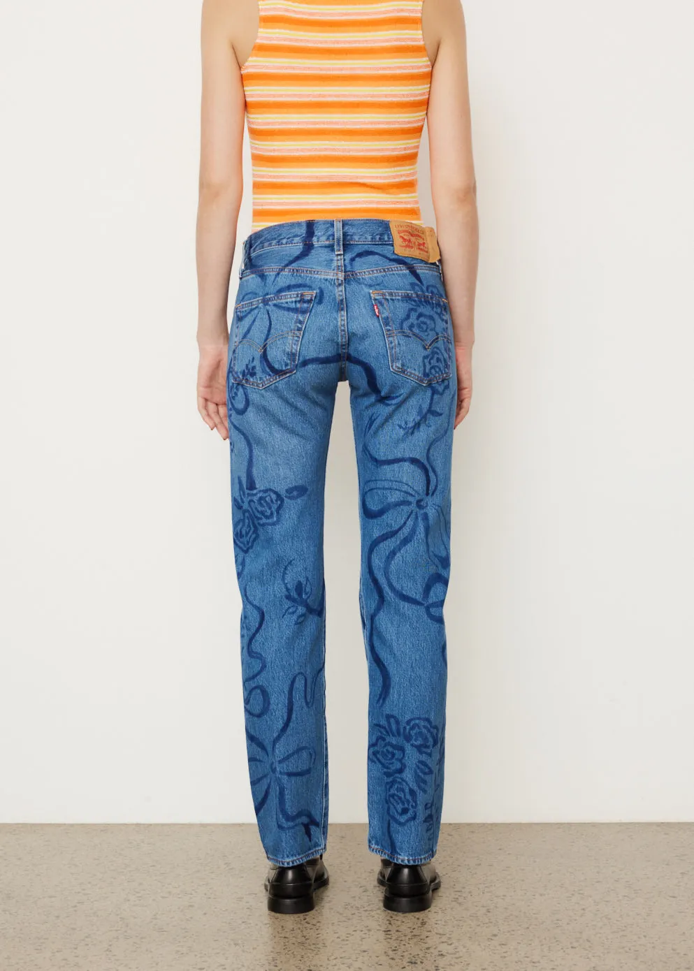 x Levi's Laurel Ashleigh Floral Painted 501 Jeans